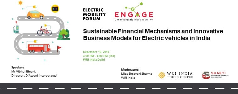 Sustainable Financial Mechanisms and Innovative Business Models for Electric vehicles in India