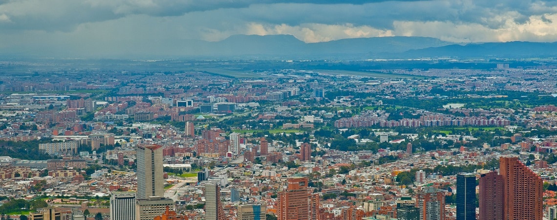 View of Bogota city from Monserrate